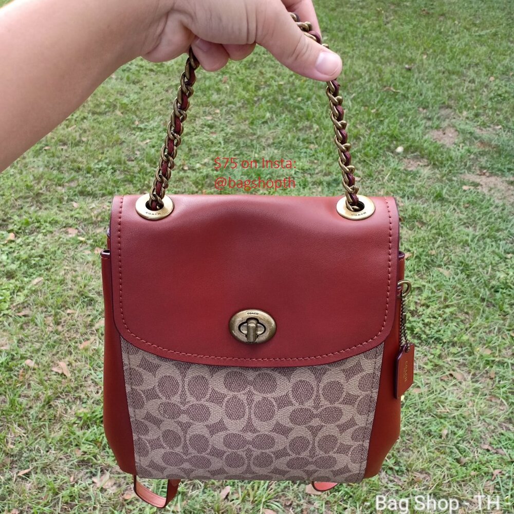 Coach 38585 Parker Convertible Backpack in Signature Canvas - Picture 2 of 15